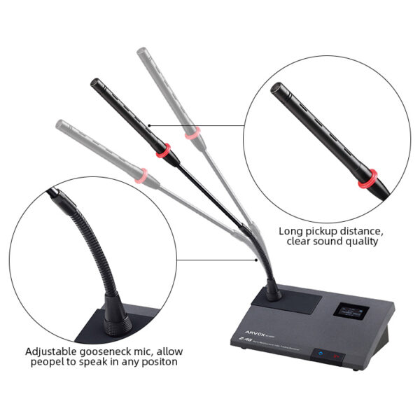 Micrô hội nghị theo dõi video không dây 2.4G RC-2402C/D - Ảnh 4