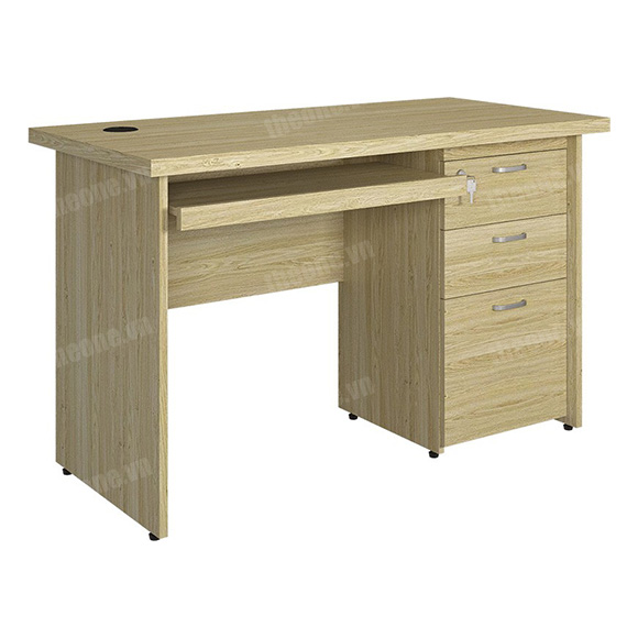 Bàn máy tính mặt ghép giả có hộc tủ AT120SHL3DFR